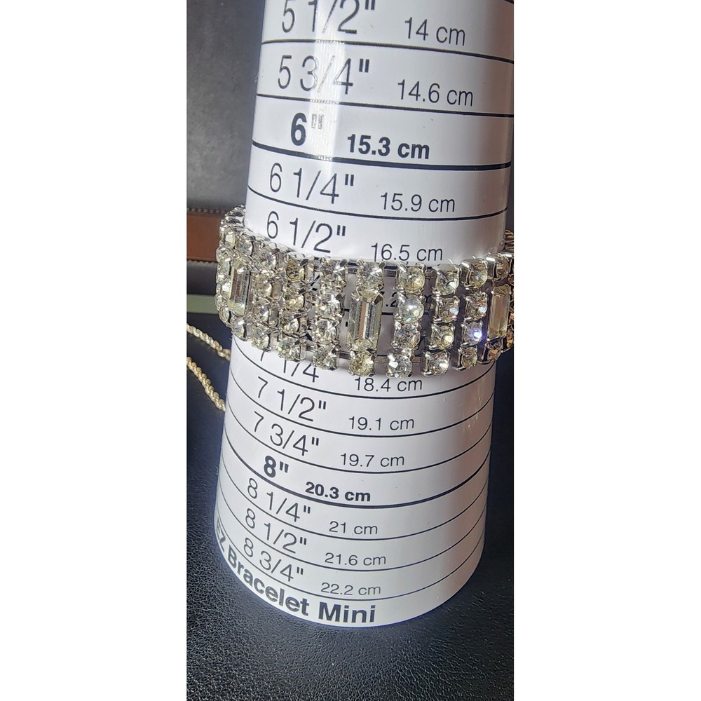 Crystal-Embellished Silver Tone Stretch Bracelet - Women Jewelry